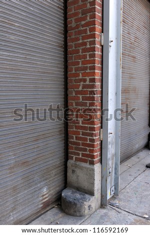 metal wall on the street