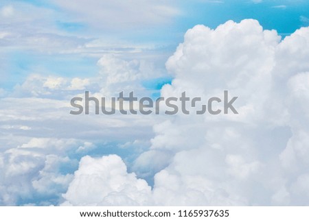 Blue sky with white cloud texture background for wallpaper