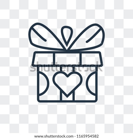 Gifts vector icon isolated on transparent background, Gifts logo concept