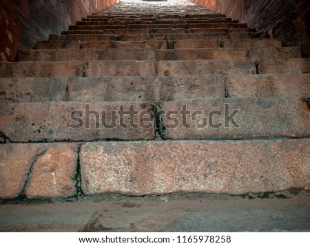 This is the picture of stairs of the main entrance of the Humayun Tomb im delhi, india. This is the great place for tourist attractions 