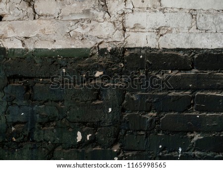 Black and white brick wall background