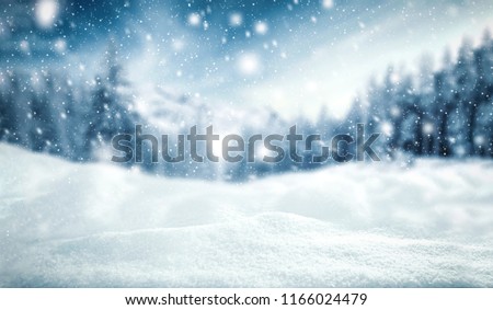 Winter background of snow and frost with free space for your decoration.  Royalty-Free Stock Photo #1166024479