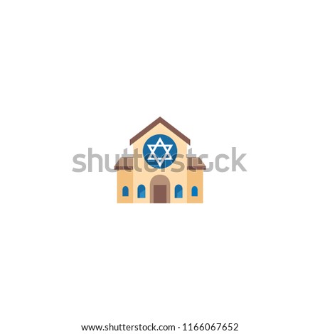 Synagogue vector flat icon Royalty-Free Stock Photo #1166067652