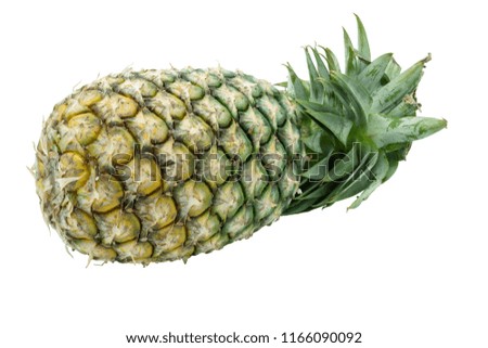 fresh pineappleisolated on white background with clipping path