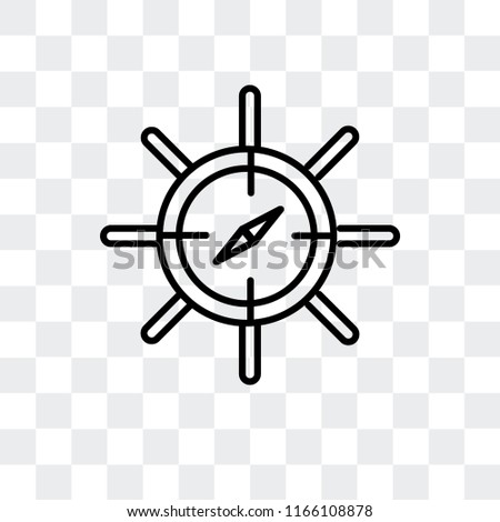Compass vector icon isolated on transparent background, Compass logo concept