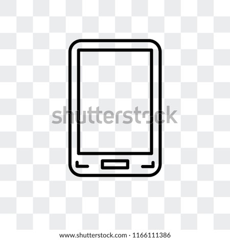 Smartphone vector icon isolated on transparent background, Smartphone logo concept
