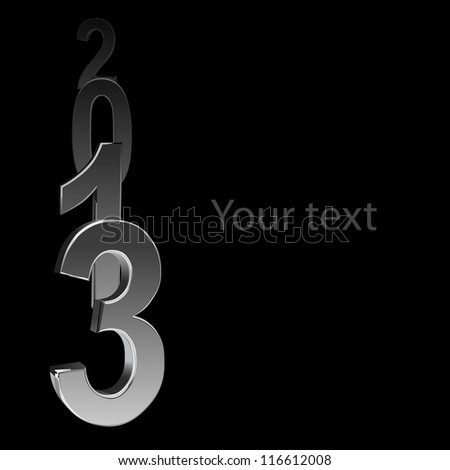New year 2013 background glossy numbers vector illustration