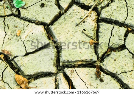 Crack soil on dry season, Global worming effect.