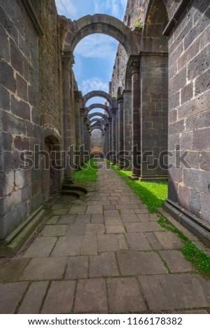 The ruins of the monastery in Arnsburg/Germany