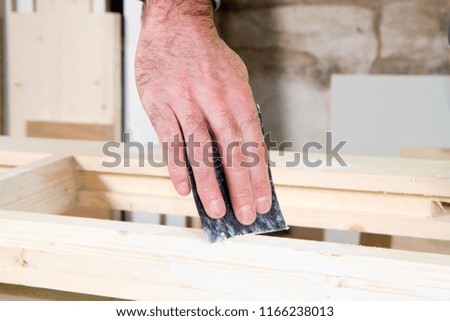 joiner at work in his workshop