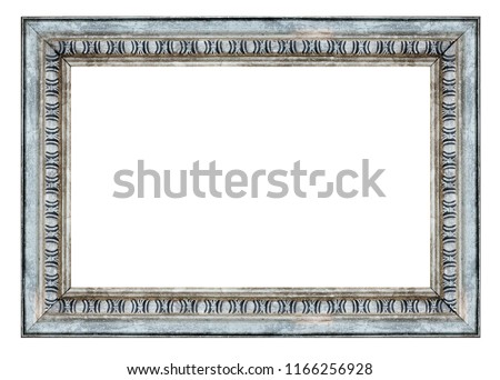 Silver frame on a white background, isolated