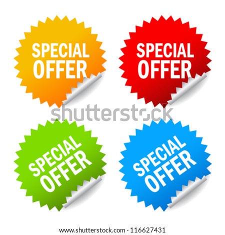 Vector special offer labels set Royalty-Free Stock Photo #116627431