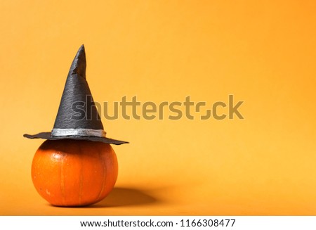 composition of pumpkins to halloween with space for text
