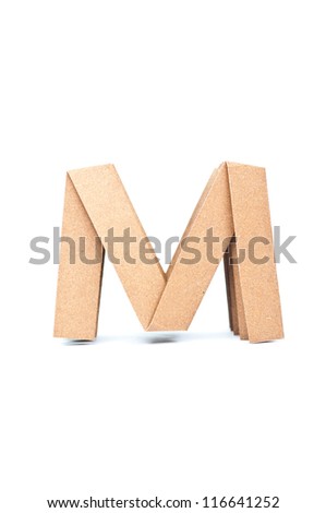 M-Origami alphabet letters recycled paper craft fold.