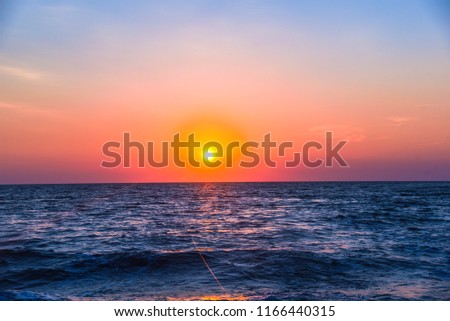 Amazing sunset in Zakynhtos island