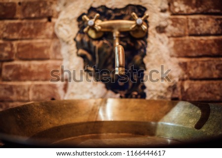 Designer metal gilded water tap