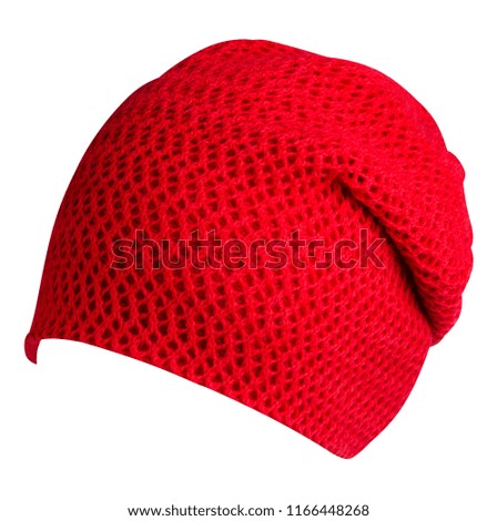 Women's hat . knitted hat isolated on white background.