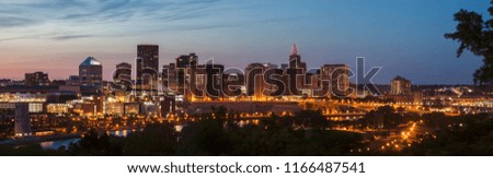 Panoramic view of St. Paul. St. Paul, Minnesota, USA.