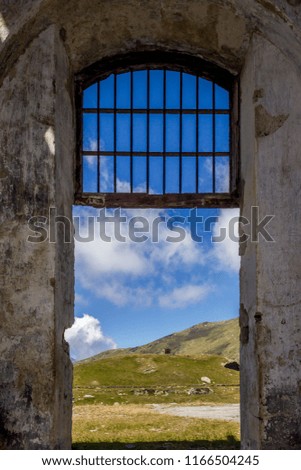 landscape through the window