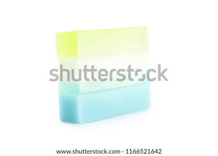 cosmetics and hygiene on a white background