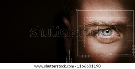 security scan or facial recognition