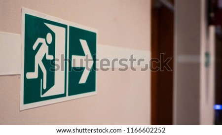 
Exit sign warning