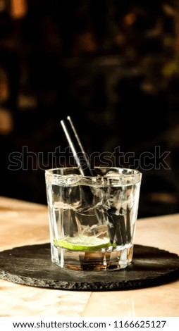 Fresh ice cocktail , selective focus