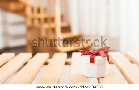 Christmas and New Year's Day , red gift box