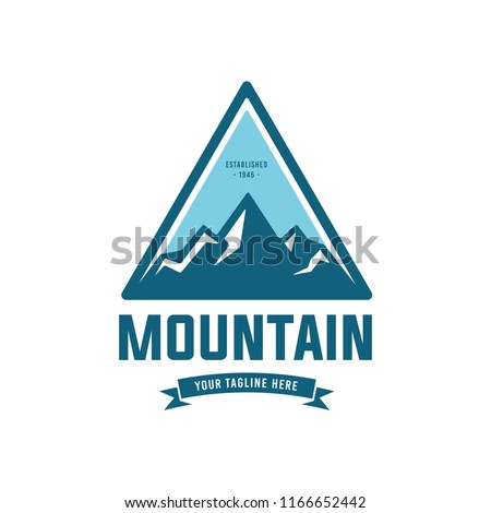 Vintage Mountain Outdoor Adventure Logo, Mountain logo, Badge Illustration. Vector logo template EPS 10