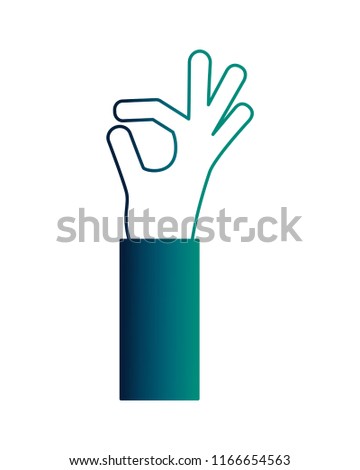 human hand ok gesture approved