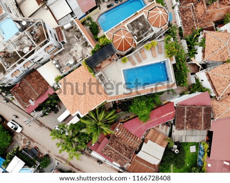 Aerial View of Siem Reap, Cambodia