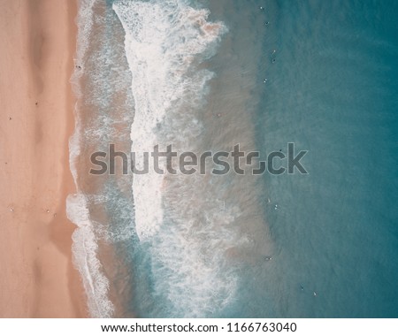 Aerial Drone Shot of Redhead Beach, Australia.