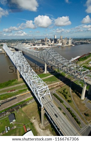 Crescent City Connection Bridge in New Orleans, Louisiana