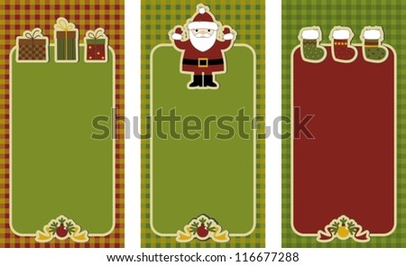 Vector graphics. A set of labels for scrapbooking. Merry Christmas!
