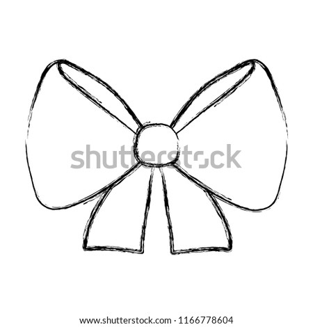 grunge ribbon bow object to decoration event