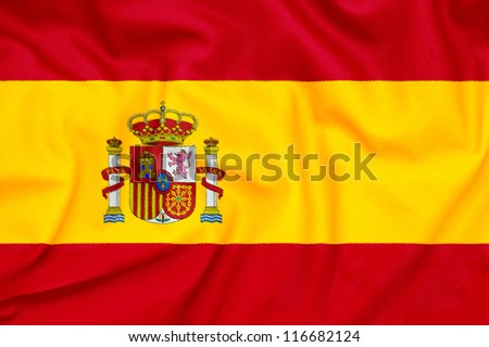 Spain waving flag Royalty-Free Stock Photo #116682124