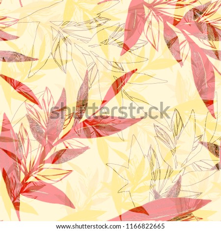 Abstract branch of a tree.Seamless pattern image.