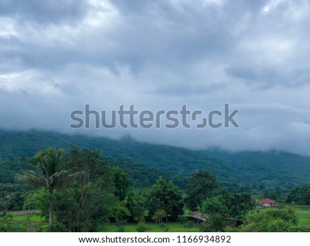 Mountain with blue sky landscape natural