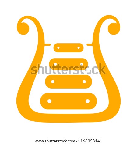 music instrument symbol. sound musical harp