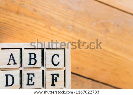 Set of alphabet letters for schools and learning