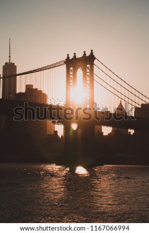 Sunset at the Manhattan Bridge.