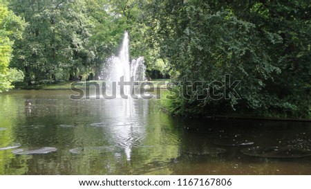 Lovely fountain, beautiful park, Amsterdam, Netherlands