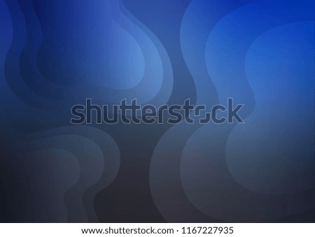 Dark BLUE vector template with bent ribbons. Creative geometric illustration in marble style with gradient. The elegant pattern for brand book.