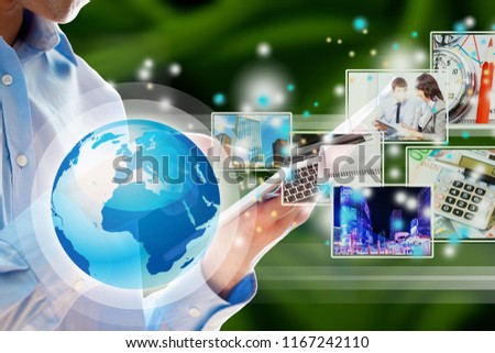 Digital technology application concept
