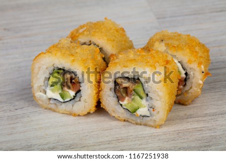 Japanese baked roll with fish