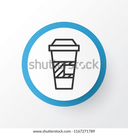 Coffee cup icon symbol. Premium quality isolated takeaway coffee element in trendy style.