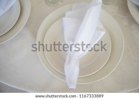 Plates for meal - Baptism