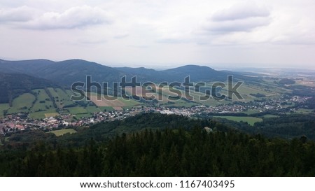 Panorama of European Countryside, picture taken during the sunny day.