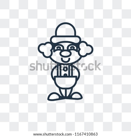 Clown vector icon isolated on transparent background, Clown logo concept