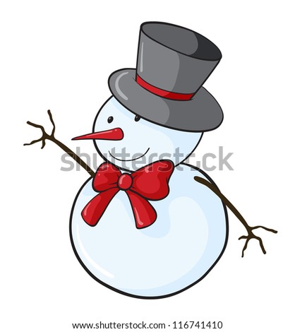 Illustration of a simple snowman
